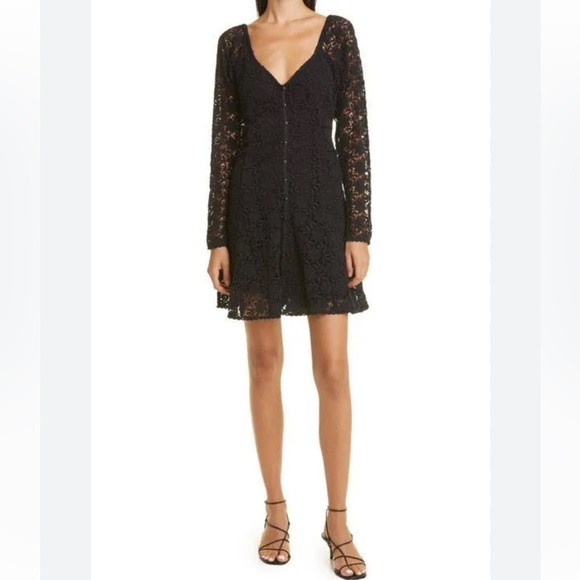 ByTimo Elegant Black Lace Floral Dress size L - Picture 1 of 6